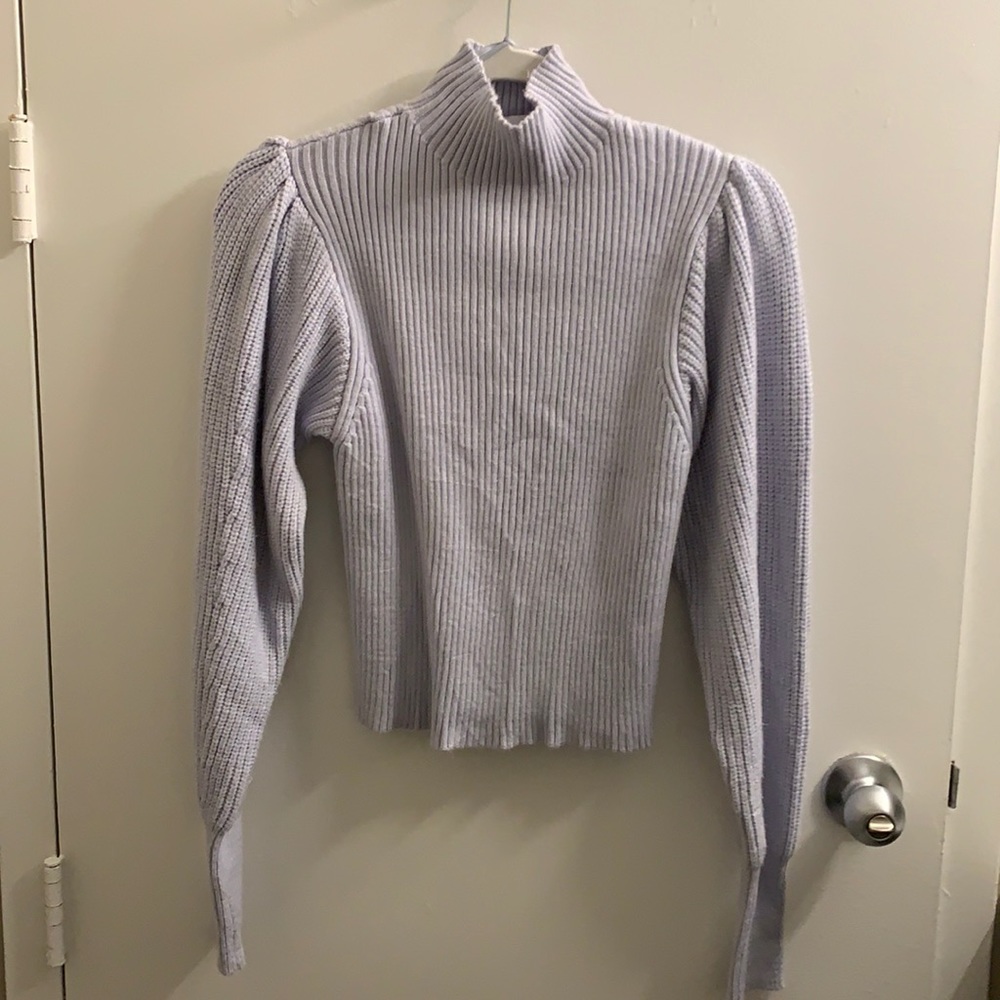 Zara light blue turtleneck sweater